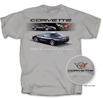 C5 Corvette T-shirt - Setting the Standard - Grey